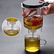 Heat Resistant Glass Teapot Puer Kettle Tea Infuser Chinese Kung Fu Teawear Set High Borosilicate Thickening Heatable Pot