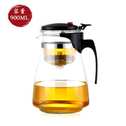Heat Resistant Glass Teapot Puer Kettle Tea Infuser Chinese Kung Fu Teawear Set High Borosilicate Thickening Heatable Pot