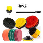 Electric Drill Brush Attachment Set Power Scrubber Brush Car Polisher Kitchen Bathroom Cleaning Kit Toilet Cleaning Tools