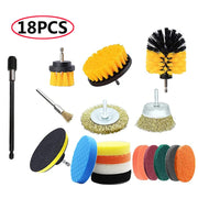 Electric Drill Brush Attachment Set Power Scrubber Brush Car Polisher Kitchen Bathroom Cleaning Kit Toilet Cleaning Tools