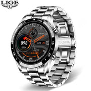 2024 Smart Watch Men Full Circle Touch Screen Bluetooth Call Men Smartwatch Waterproof Sport Activity Fitness Watch+Box