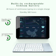 Mini Keyboard Wireless Folding Keyboard Bluetooth Foldable Keyboard with Touchpad for Windows Android Ipad Phone Rechargeable