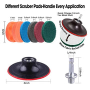 Electric Drill Brush Attachment Set Power Scrubber Brush Car Polisher Kitchen Bathroom Cleaning Kit Toilet Cleaning Tools