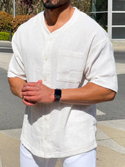 Men'S plus Size Chest Pocket Button down Shirt
