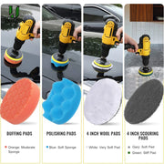 Electric Drill Brush Attachment Set Power Scrubber Brush Car Polisher Kitchen Bathroom Cleaning Kit Toilet Cleaning Tools