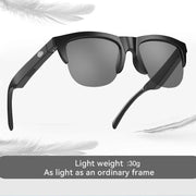 Smart Glasses Wireless Bluetooth Sunglasses Built-In Microphone Speakers Touch & Voice Assistant Compatible Glass for Men Women
