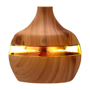 300ML Essential Aroma Oils Diffuser 5V Electric Humidifier Wood Grain Colorful Luminous Air Humidifier USB Mini Mist Maker