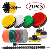 Electric Drill Brush Attachment Set Power Scrubber Brush Car Polisher Kitchen Bathroom Cleaning Kit Toilet Cleaning Tools