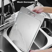 Stainless Steel Cutting Board Double Sided Metal Cutting Board Cutting Board Pastry Board Cutting Board Kitchen Cooking Supplies