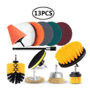 Electric Drill Brush Attachment Set Power Scrubber Brush Car Polisher Kitchen Bathroom Cleaning Kit Toilet Cleaning Tools