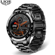 2024 Smart Watch Men Full Circle Touch Screen Bluetooth Call Men Smartwatch Waterproof Sport Activity Fitness Watch+Box